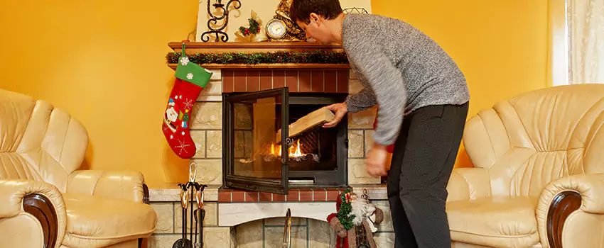 Rusted Metal Fireplace Restoration in Oakland, California