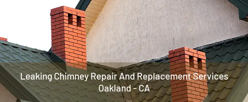 Leaking Chimney Repair And Replacement Services Oakland - CA